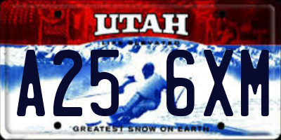 UT license plate A256XM