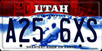 UT license plate A256XS