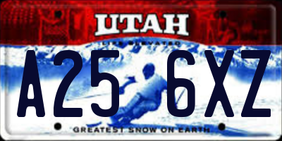 UT license plate A256XZ