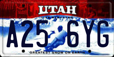 UT license plate A256YG