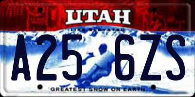 UT license plate A256ZS