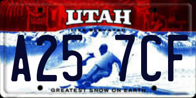UT license plate A257CF