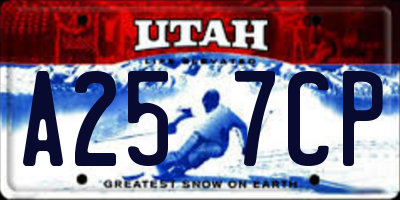 UT license plate A257CP