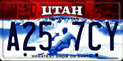 UT license plate A257CY