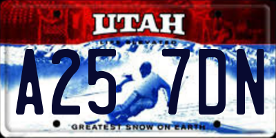 UT license plate A257DN