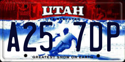 UT license plate A257DP