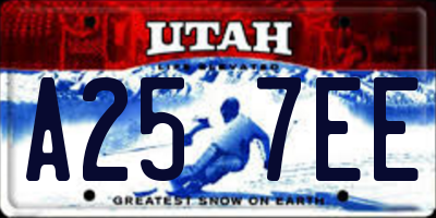 UT license plate A257EE