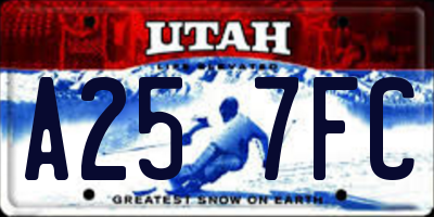 UT license plate A257FC