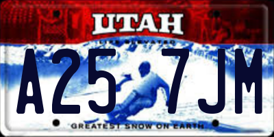 UT license plate A257JM