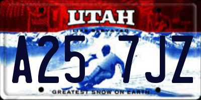 UT license plate A257JZ