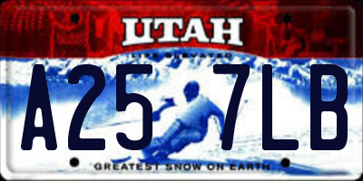 UT license plate A257LB