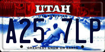UT license plate A257LP