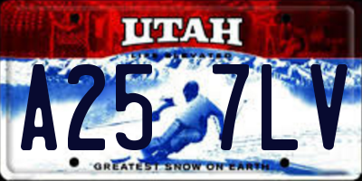 UT license plate A257LV