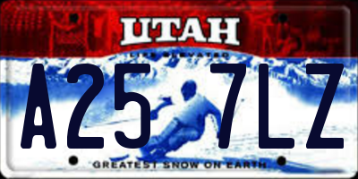 UT license plate A257LZ