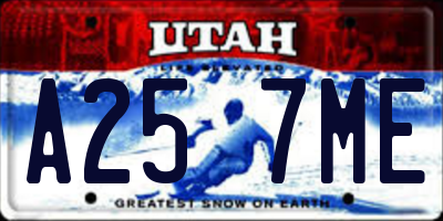 UT license plate A257ME