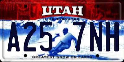 UT license plate A257NH