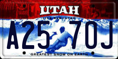 UT license plate A257OJ