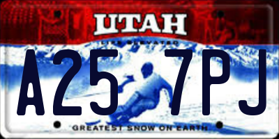 UT license plate A257PJ