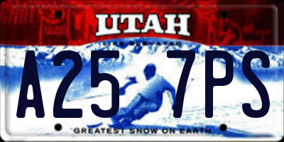 UT license plate A257PS