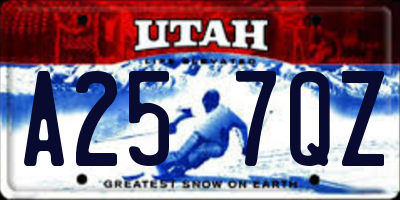 UT license plate A257QZ