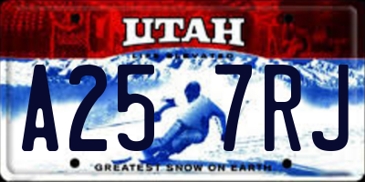 UT license plate A257RJ