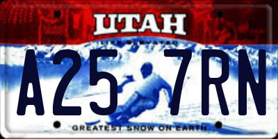 UT license plate A257RN