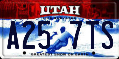 UT license plate A257TS