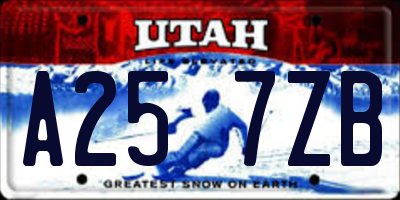 UT license plate A257ZB