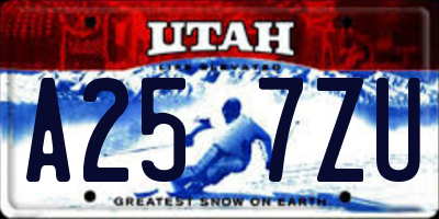 UT license plate A257ZU