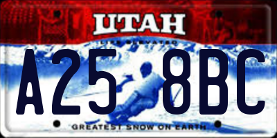 UT license plate A258BC