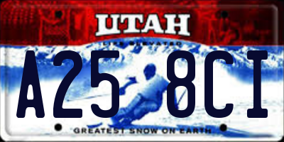 UT license plate A258CI