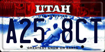 UT license plate A258CT