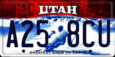 UT license plate A258CU