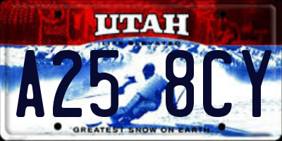 UT license plate A258CY