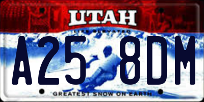 UT license plate A258DM