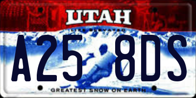 UT license plate A258DS