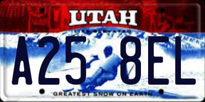 UT license plate A258EL