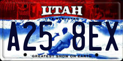 UT license plate A258EX