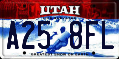 UT license plate A258FL