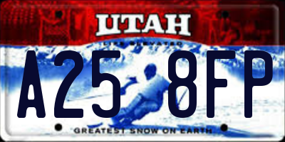 UT license plate A258FP
