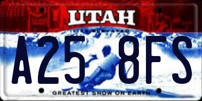 UT license plate A258FS