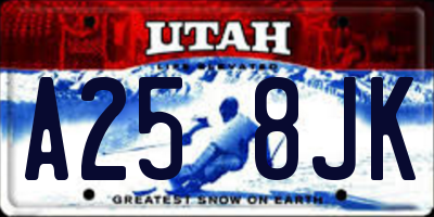 UT license plate A258JK