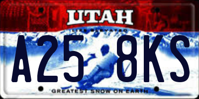 UT license plate A258KS