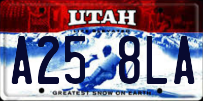 UT license plate A258LA