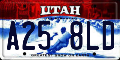 UT license plate A258LD