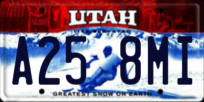 UT license plate A258MI