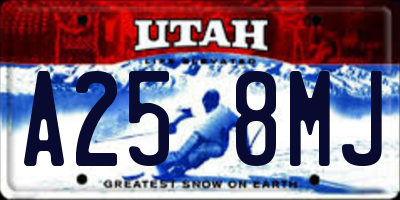 UT license plate A258MJ
