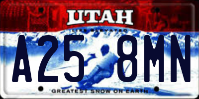 UT license plate A258MN