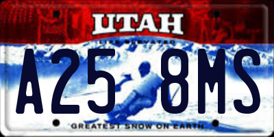 UT license plate A258MS