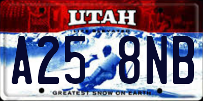 UT license plate A258NB